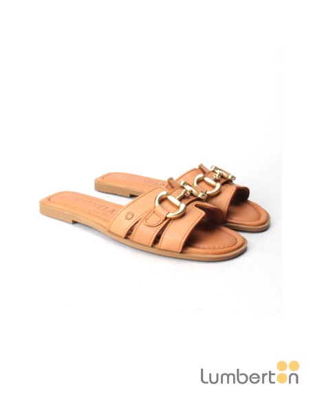 Sandalia camel cadana abierta detrás 161570C