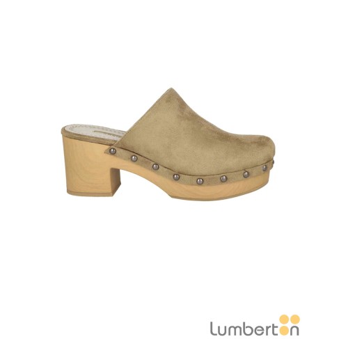 Zueco camel serraje...