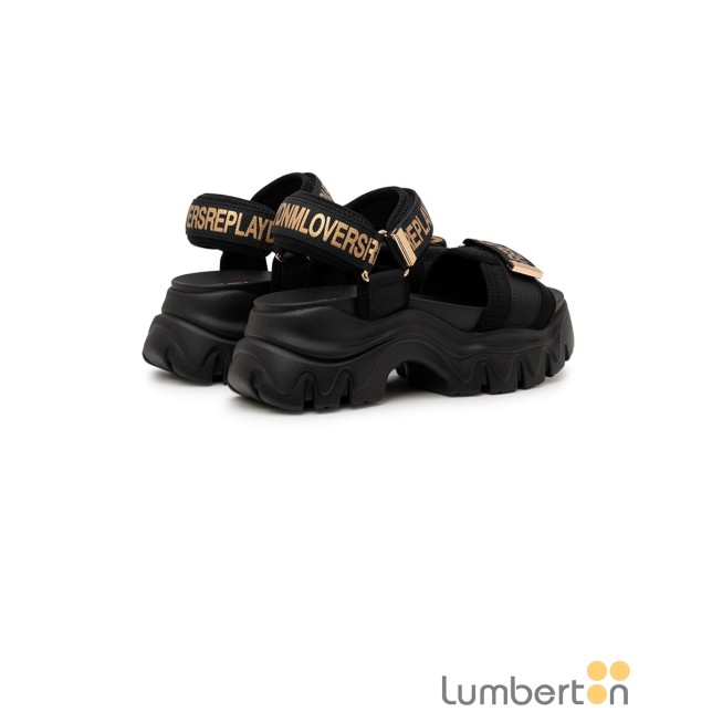 Sandalia truck negra tiras velcro JUYCEN