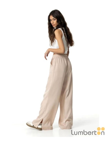 Pantalón fluido largo beig Alina