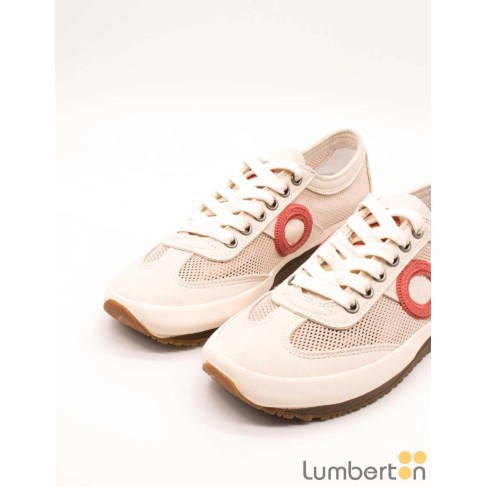 Zapatillas caladas beig con... 2