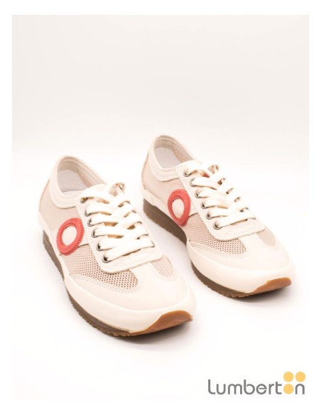 Zapatillas caladas beig con suela JOANWAN