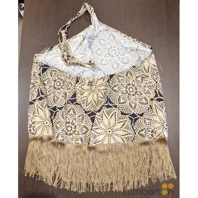 Top espalda descubierta flecos...