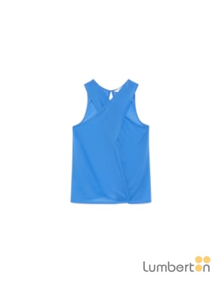 Top azul cuello halter CFMO19.90A