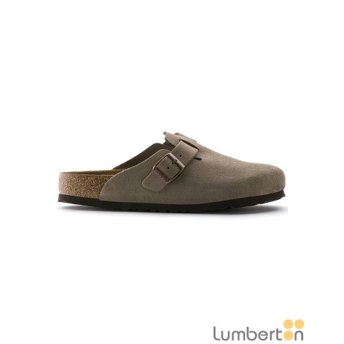 Zueco nubuck con hebilla...