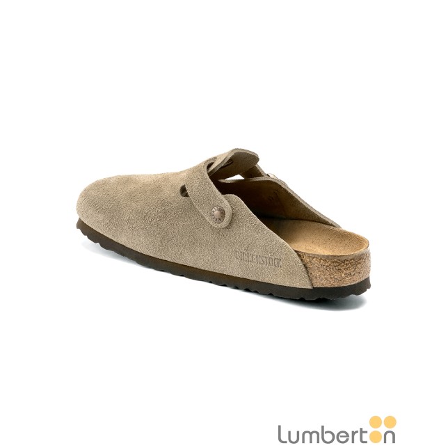 Zueco nubuck con hebilla camel BOSTON Zueco nubuck con hebilla camel BOSTON