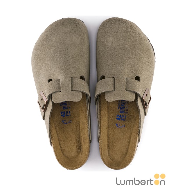 Zueco nubuck con hebilla camel BOSTON Zueco nubuck con hebilla camel BOSTON