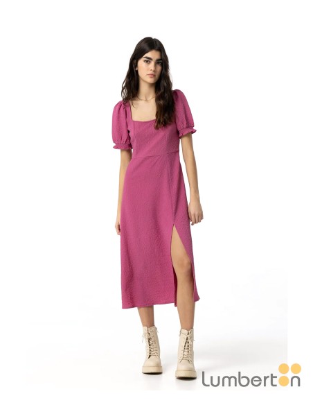 VESTIDO MIDI ROSA FUCSIA JASMINER