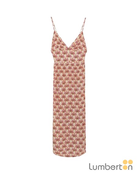 Vestido print floral rosa VE343