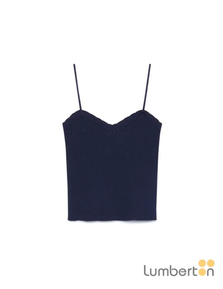 Top tirantes canelé azul marino 10400A Compañía Fantástica