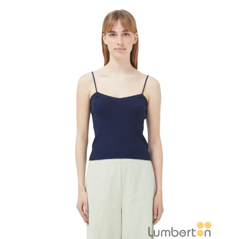 Top tirantes canelé azul...