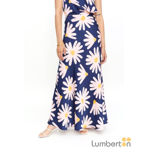 Falda larga margaritas de...