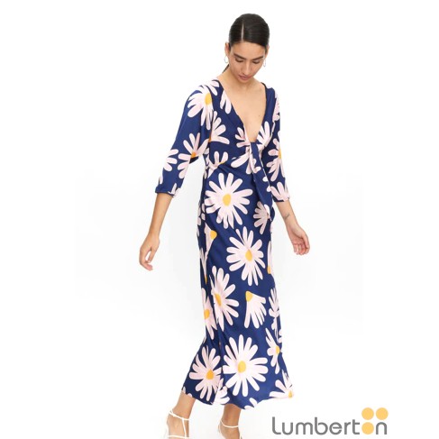 Vestido midi 2/4 margaritas...