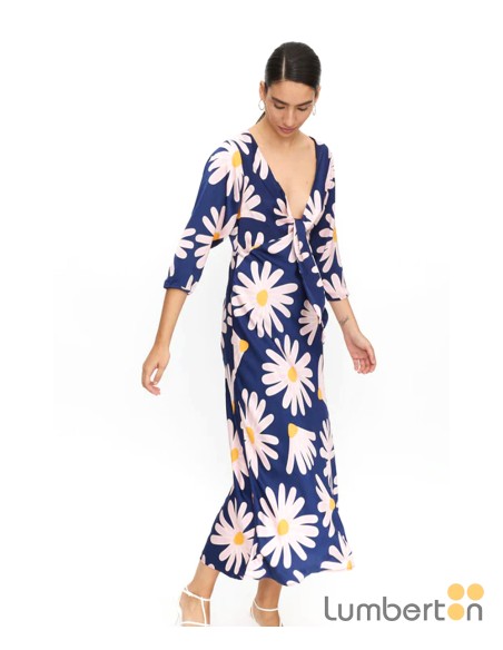 Vestido midi 2/4 margaritas Compañía fantástica 11300A
