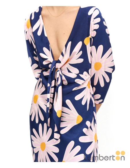 Vestido midi 2/4 margaritas Compañía fantástica 11300A