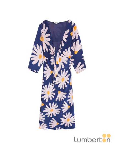 Vestido midi 2/4 margaritas Compañía fantástica 11300A
