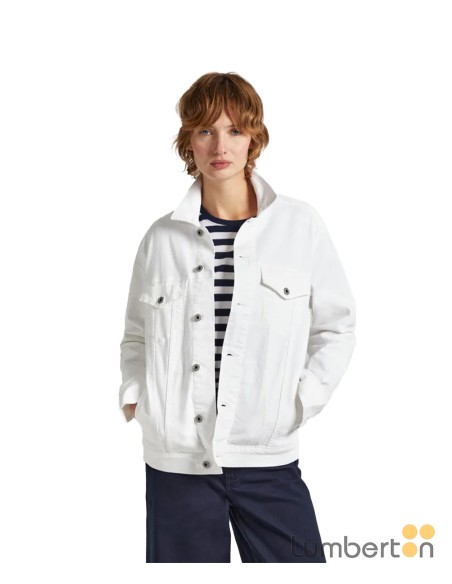 Chaqueta blanca bolsillos delanteros PepeJeans 69B