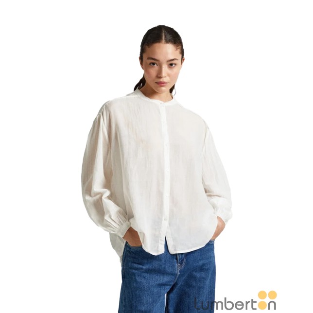 Camisa manga larga algodón fino Pepe...