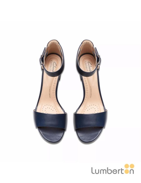 Sandalia negra tacón hebilla alta DEVAMAEN Clarks