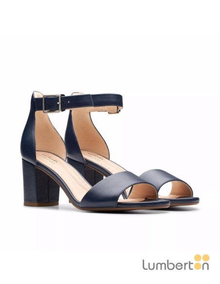 Sandalia negra tacón hebilla alta DEVAMAEN Clarks