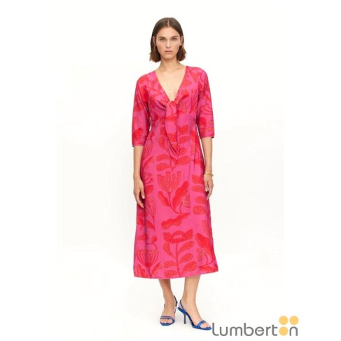 Vestido midi escote pico...