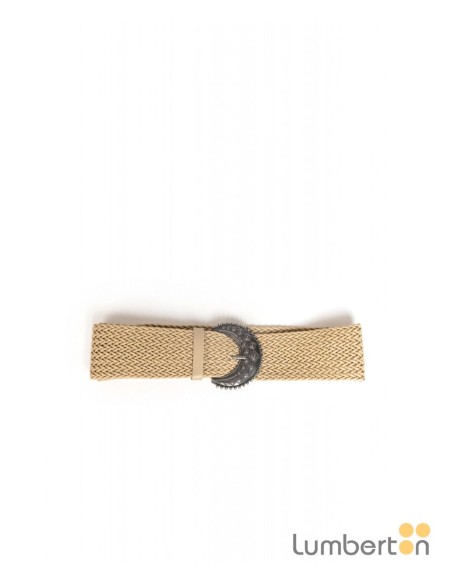 Cinturón ancho cuerda hebilla plata CINT1 GAUSA