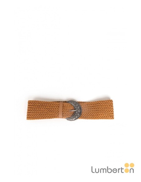 Cinturón ancho cuerda hebilla plata CINT1 GAUSA