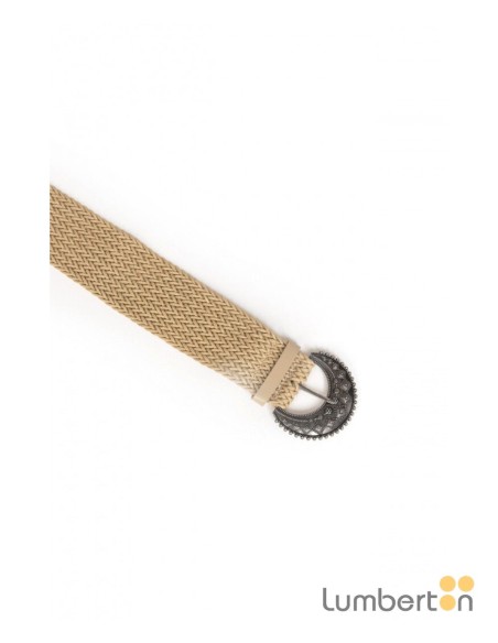 Cinturón ancho cuerda hebilla plata CINT1 GAUSA