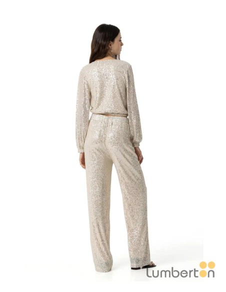 PANTALÓN LENTEJUELAS DORADO GLORIAD Tiffosi