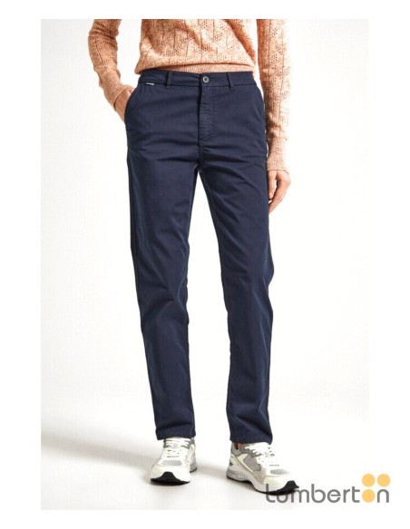 Pantalón azul recto ancho chino TRACY Pepe Jeans