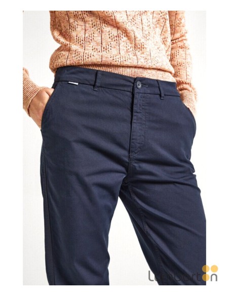 Pantalón azul recto ancho chino TRACY Pepe Jeans