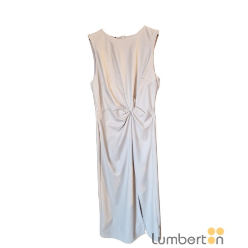 Vestido polipiel drapeado...