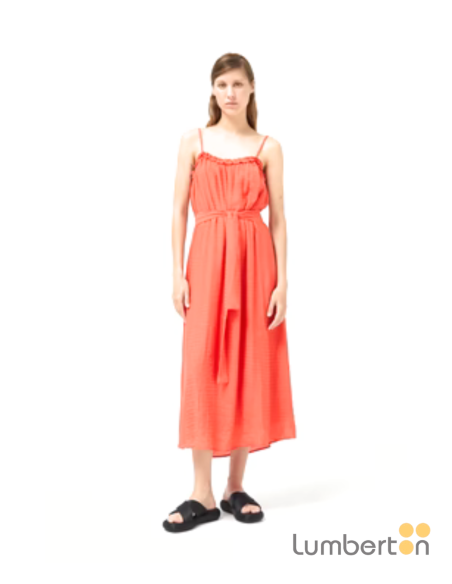 Vestido Largo Tirantes Naranja 11064 Compañía Fantástica