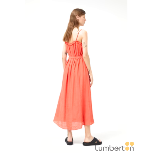 Vestido Largo Tirantes Naranja 11064...