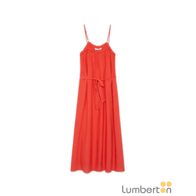 Vestido Largo Tirantes Naranja 11064...