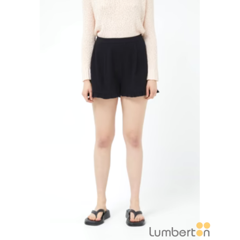 Short Con Volantes Negro...