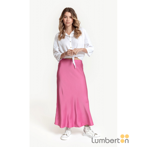 Falda Midi Lisa Rosa...