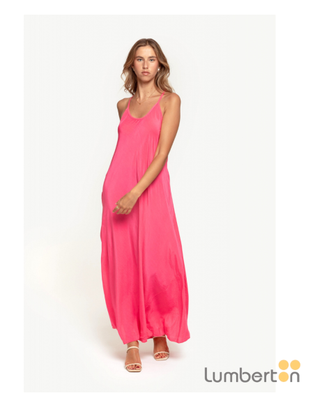 Vestido Largo Tirantes Rosa VESTIDO2 Gausa