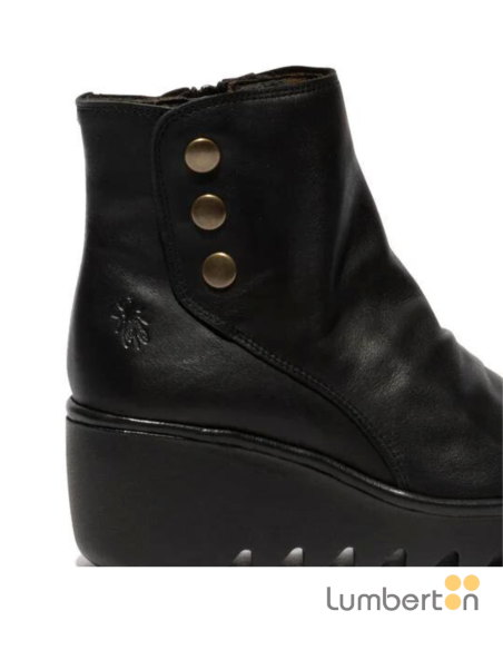 Botín con plataforma plana negro BROM FLY