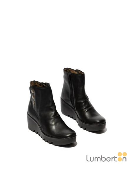 Botín con plataforma plana negro BROM FLY