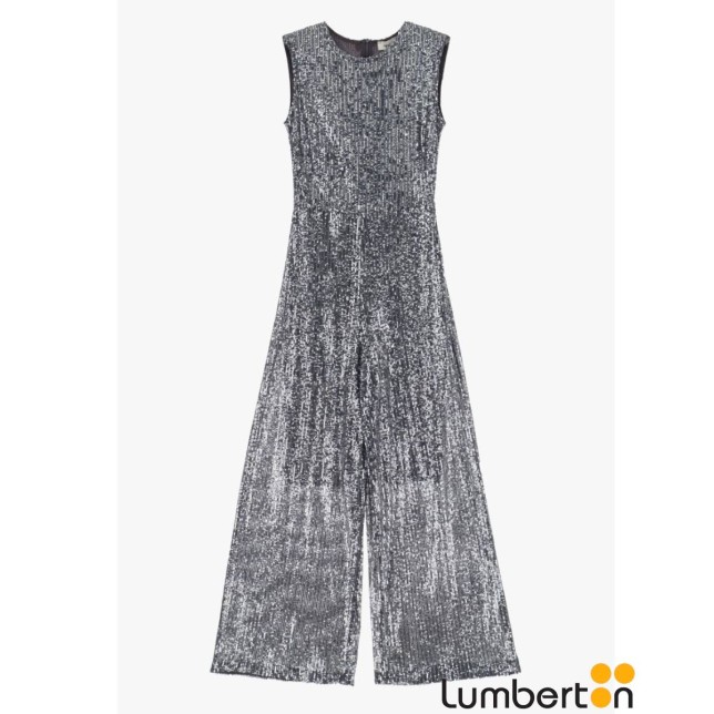 mono dixie largo lentejuela plata MONOl