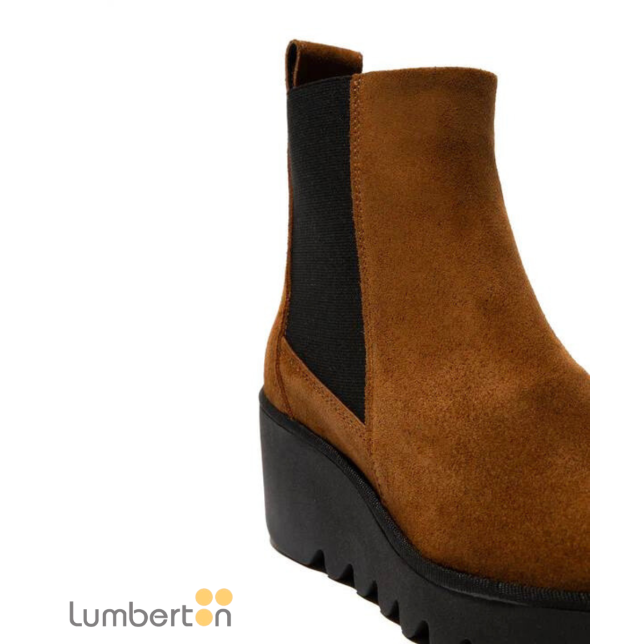 Botín con plataforma plana marrón...