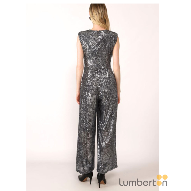 mono dixie largo lentejuela plata MONOl