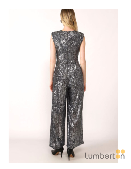 mono dixie largo lentejuela plata MONOl