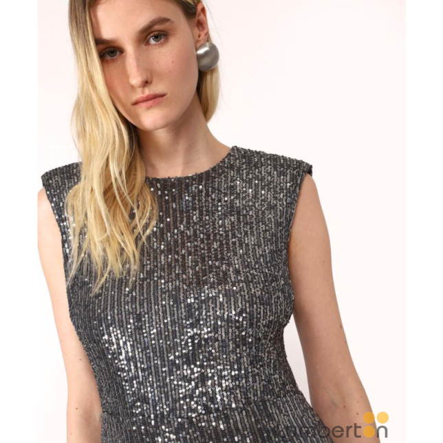 mono dixie largo lentejuela plata MONOl