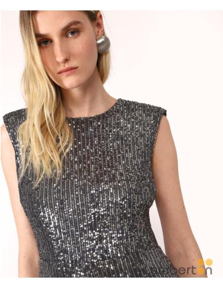 mono dixie largo lentejuela plata MONOl