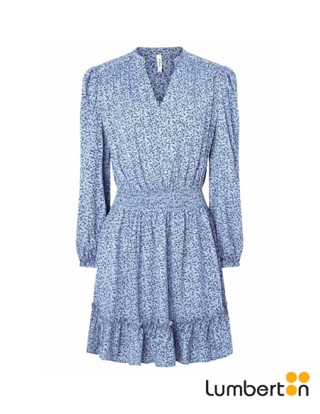 Vestido Largo Estampado Pico JEAN