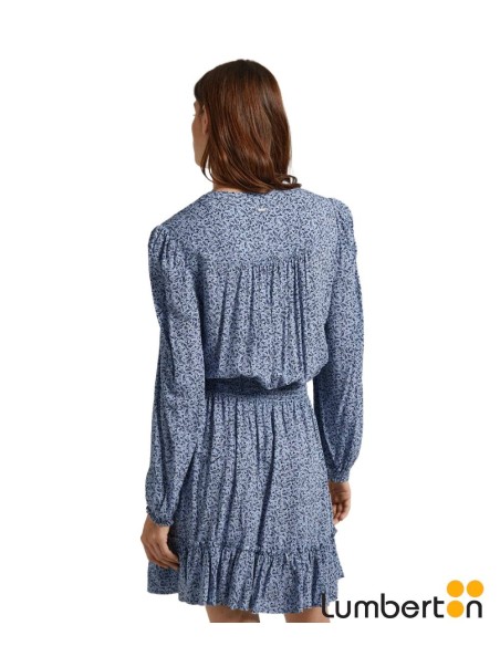 Vestido Largo Estampado Pico JEAN