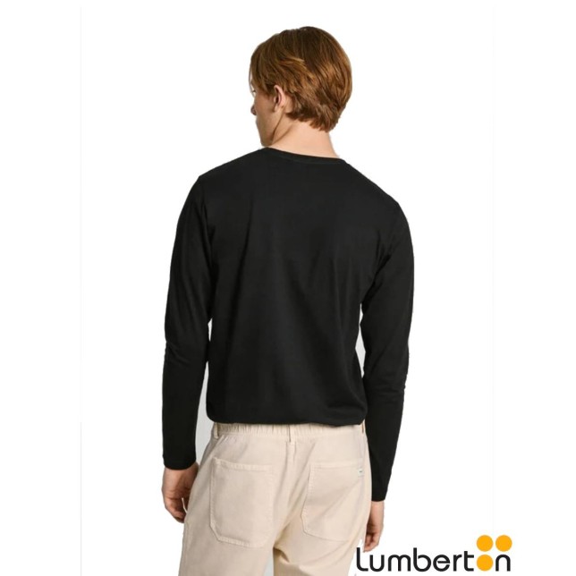 Camiseta Negra M/L Básica Letrero... Camiseta Negra M/L Básica Letrero...