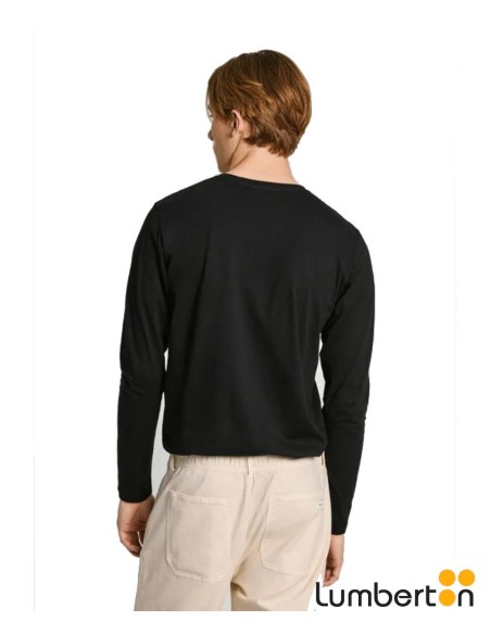 Camiseta Negra M/L Básica Letrero Pepe EGGON
